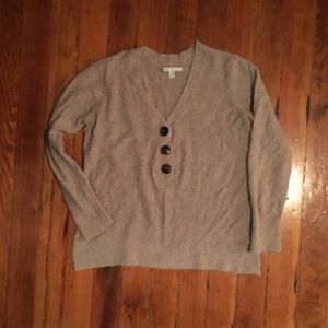 Donated to Eaton Fire Evacuees- Old Navy Oatmeal V Neck Sweater